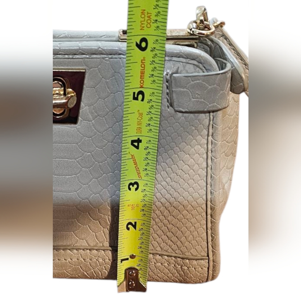Zara Basic Collection Pre-loved Mini Snakeskin Embossed Bag In Gray - Picture 9 of 11